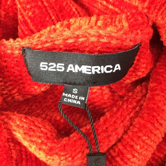 525 America Cardinal Red Knit Cowl Neck Sweater - Picture 8 of 11